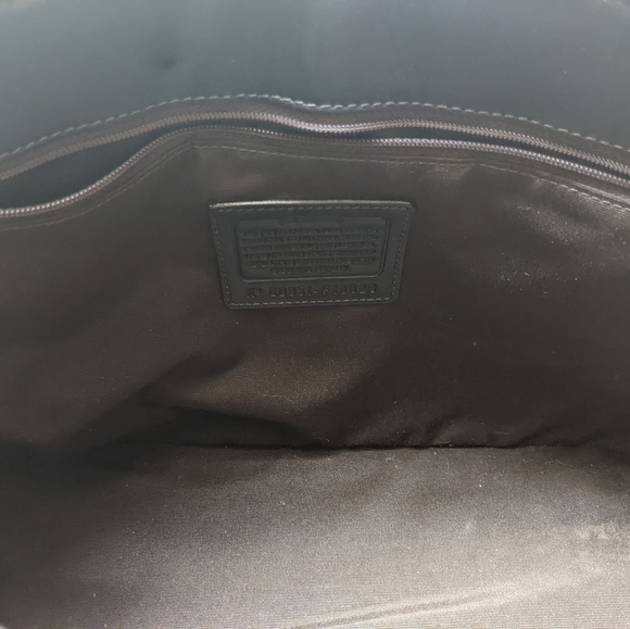 COACH F13021 Pink Canvas Brown Leather Handbag - Picture 4 of 6